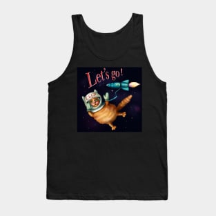 Cute astronaut cat. Let’s go ! Tank Top